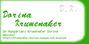 dorina krumenaker business card